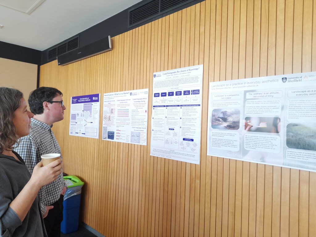 Philosophers look at poster presentations.
