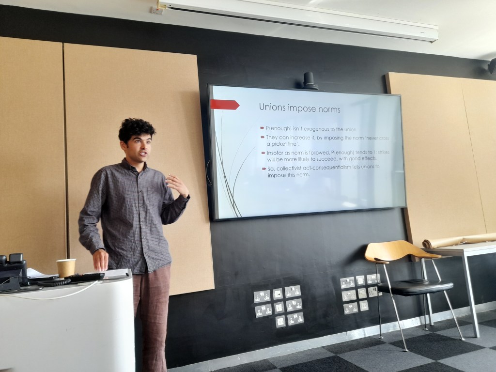 Philosopher Nikhil Venkatesh presents his work.