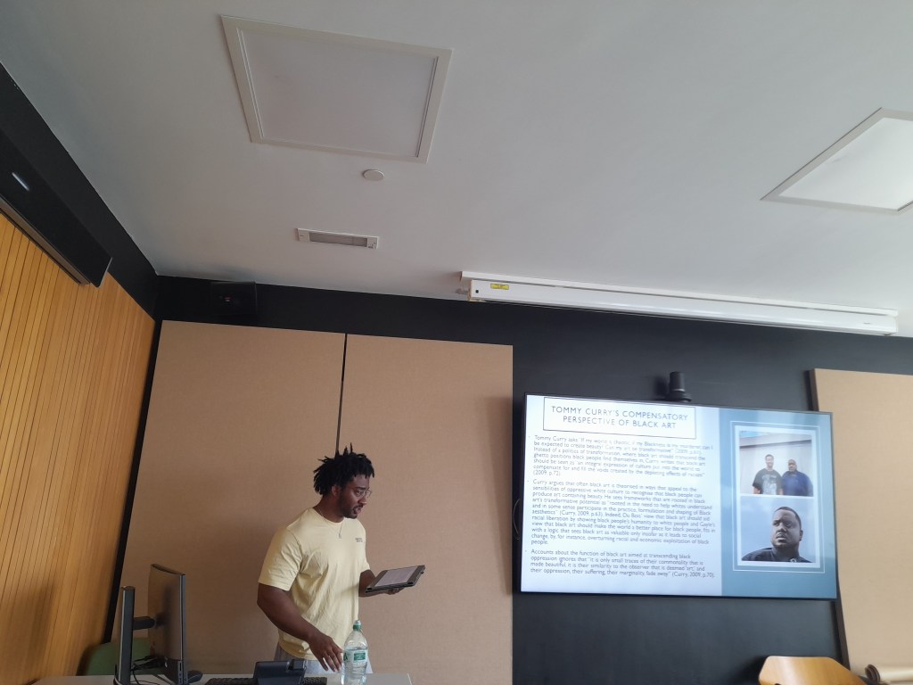Philosopher Tareeq Jalloh presents his work.